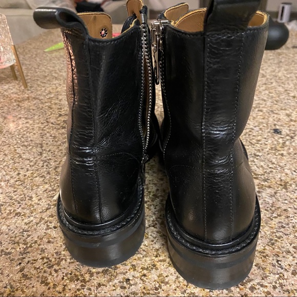 Frye Alice Black Combat Boots size 9- fit like 8.5 - Picture 10 of 12